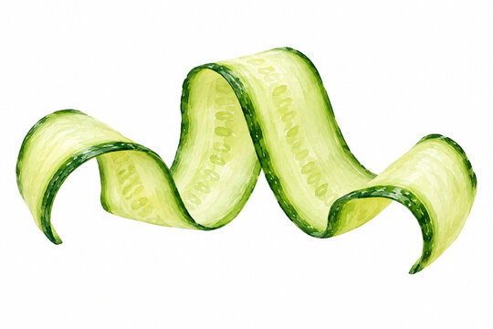 Fresh Cucumber Ribbon Shaved Lengthwise