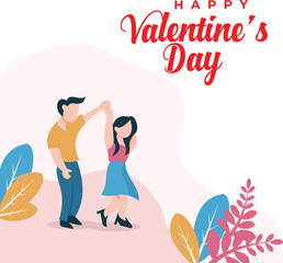 Abstract Valentines day greetings post and banner design  © sajib
