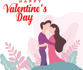 Abstract Valentines day greetings post and banner design  © sajib