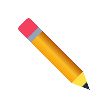 Classic wooden pencil with pink eraser for education and creative writing tools.