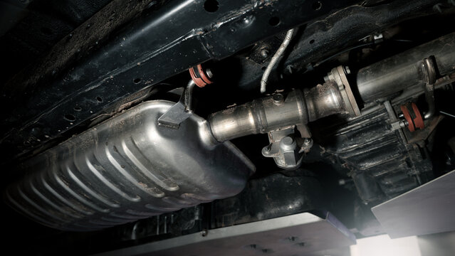 Car suspension and drive shaft. Structure of EV car spare parts. Such as Front or Rear suspension Shock absorber suspension Brake. Elements of the suspension and Chassis structure. Car service repair.