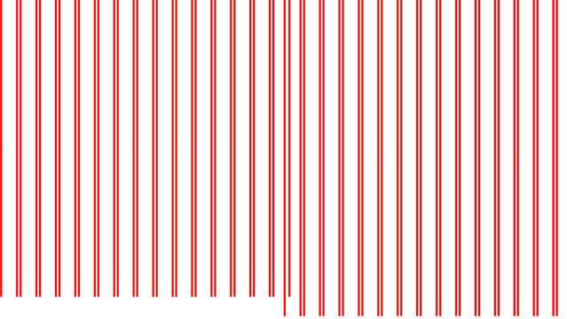 Minimalist red and white vertical stripes background, geometric pinstripe pattern texture, clean linear graphic design for wallpaper and packaging