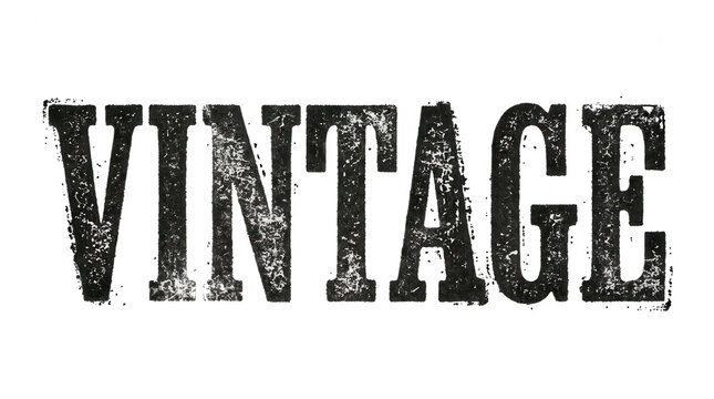 Black vintage word text stamp isolated on a clean white background isolated on transparent background