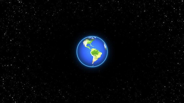 Earth globe animation rotates within deep cosmic space. Planetary cartography routes on Earth globe animation. Continental networks link this active Earth globe animation.