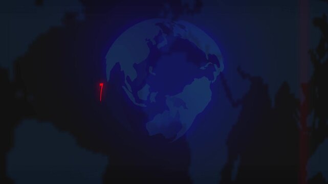 News text animation flashes over a rotating Earth globe. Journalism broadcasts stream on the news text animation. Media headlines feature this dynamic news text animation.