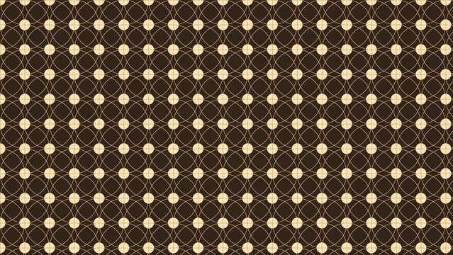 Abstract circular grid pattern with circles dark brown background for luxury design theme.