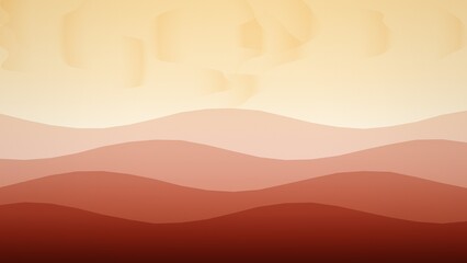 Abstract flowing wavy desert sand dunes in warm sunset orange colors for travel themes. © MdNizam