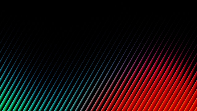 Rainbow diagonal lines gradient from teal to red for vibrant background.