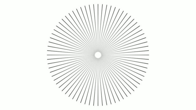 Minimalist Radial Line Pattern - Elegant Concentric Geometric Design