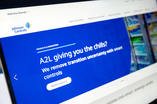 Mexico city, mexico, 11 23 2025: johnson controls website delivering smart buildings solutions