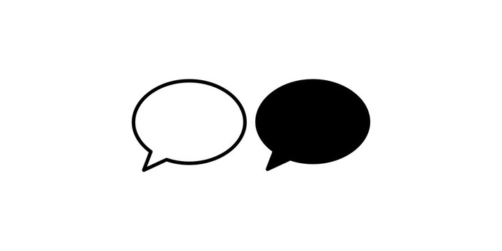 Two speech bubbles conversation and communication concept shown on transparent background.