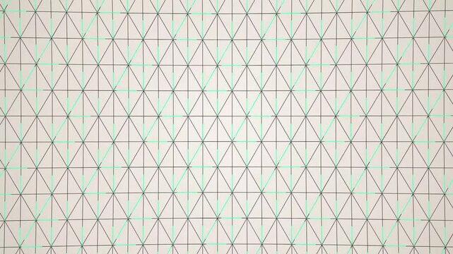 Abstract geometric mesh background with animated triangular wireframe grid lines in motion