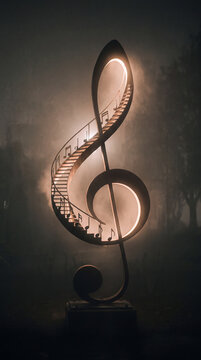 Musical symbol staircase