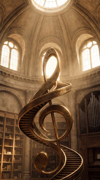 Musical symbol staircase