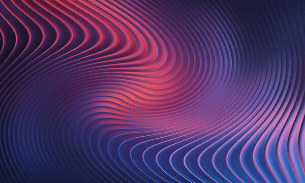 Abstract red and black wavy lines with a grainy texture, dynamic and fluid motion