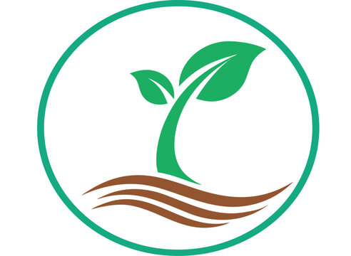 Eco Friendly Sprout In Circle Vector Logo For Agriculture And Sustainability Branding