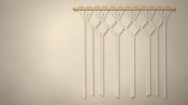 Macrame Wall Hanging Knot Pattern Build Animation