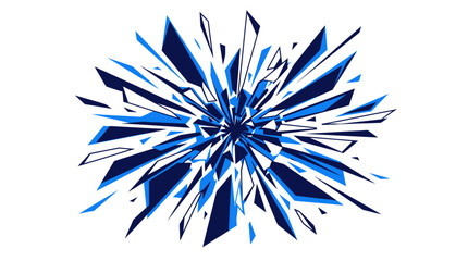 Fototapeta premium Abstract Blue Geometric Explosion Vector Illustration