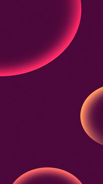 Abstract gradient orb banner with maroon red orange and pink glowing sphere background design for website