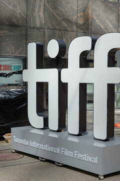 TIFF, Toronto International Film Festival sign on King St W, Toronto