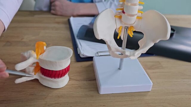Understanding pelvic anatomy through a model demonstration in a medical classroom
