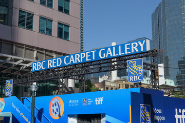 Obraz premium view of RBC Red Carpet Gallery at David Pecaut Square during the Toronto International Film Festival 2026