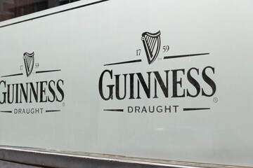 Obraz premium glass window with Guinness harp/logo in Toronto