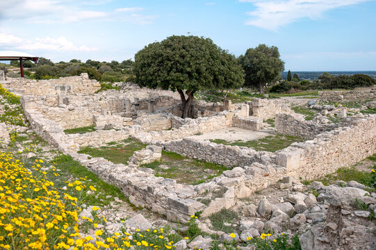 Roman house in Kourion archaeological site. Limassol District, Cyprus