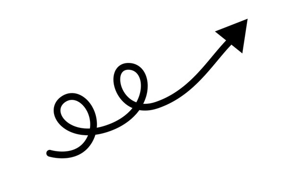 Curved arrow loop icon graphic design element transparent background