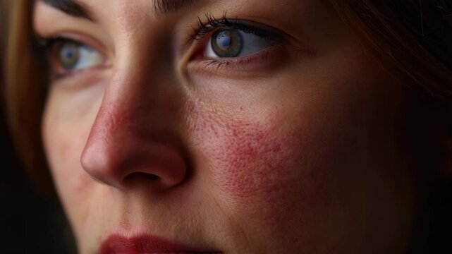 Woman with skin concerns