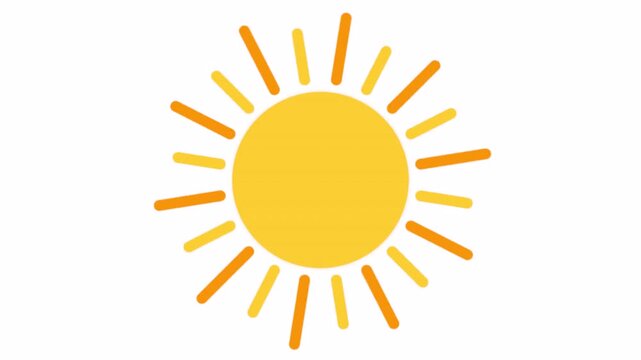  cute cartoon sun with alpha chanel on black background 2d animation 4k video