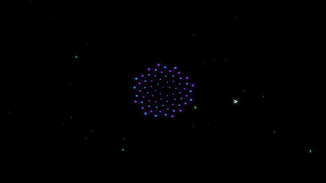 animation of complex mathematical equations floating in a dark cosmic space. Quantum physics formulas and calculus equations glow in neon blue and gold light