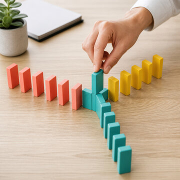 Stable Domino Collaboration Pattern for Teamwork, Workflow Coordination and Business Resilience Concepts