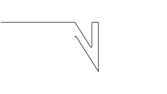 Modern capital letter n icon sign continuous one line drawing art single moving on white background minimalist monoline aesthetic point tattoo and visual concept symbol animation video