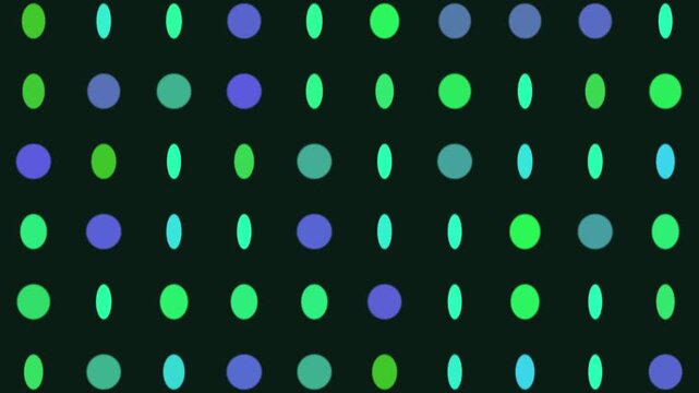 Abstract Geometric Background With Rotating Colorful Circles and Ovals in Seamless Loop