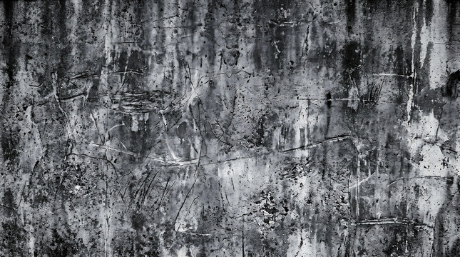 Textured concrete wall with visible cracks and graffiti in urban industrial setting