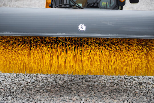 09.11.2026 - Lviv, Ukraine: JCB construction machinery displayed at a construction equipment exhibition, showcasing heavy machinery, excavators and industrial equipment 