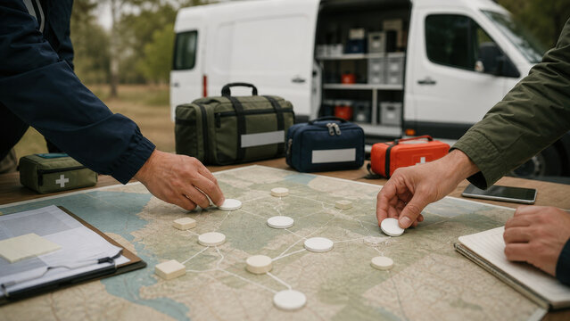 Mobile Community Clinic Service Route Planning with Copy Space