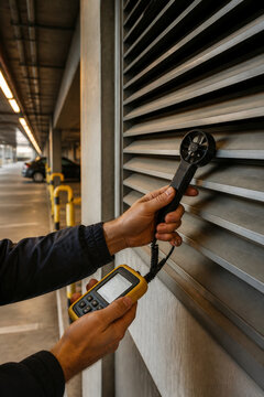 Parking Garage Ventilation Test for Air Quality, Exhaust Safety and Building Maintenance