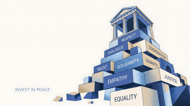 Architecture of Peace with Interlocking Building Blocks