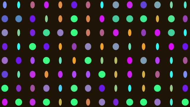 Colorful Rotating Circles and Ovals Pattern Motion Background Animation