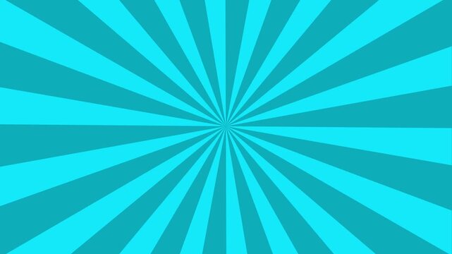 Blue comic book style sunburst background with radiating stripes for graphic design projects