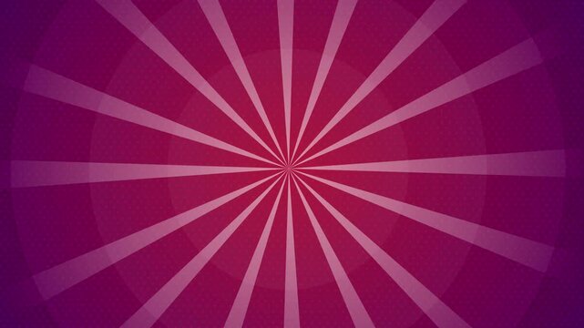 Abstract purple comic book style sunburst background with radial lines and halftone dot pattern