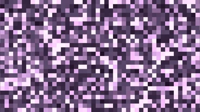 Purple Pixel Grid Abstract Background Animation With Flickering Light Effect