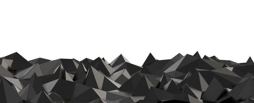 A textured abstract background featuring a dark, low poly landscape with sharp peaks.