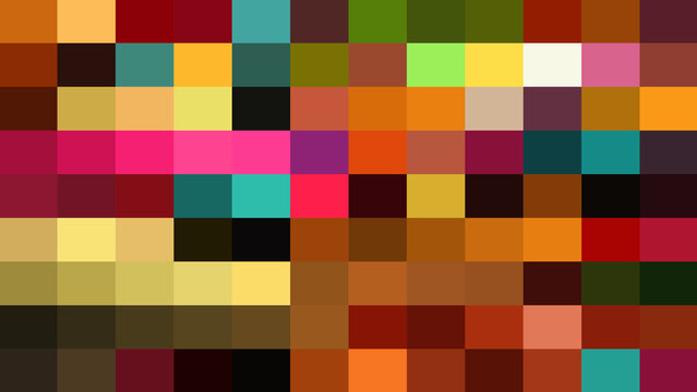 Modern pixel art mosaic abstract background with diverse colorful blocks, vibrant multi color grid pattern for contemporary digital design, web layouts and creative artistic projects