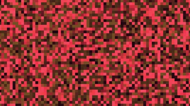 Abstract Red and Brown Pixel Grid Motion Background Vj Loop