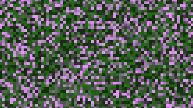 Abstract Pixel Grid Motion Background With Green and Pink Color Palette