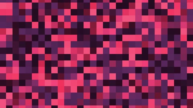 Abstract Pink and Purple Pixel Mosaic Background Motion Graphic Design