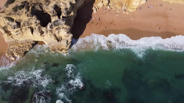 Praia da Coelha and Praia da Mare das Porcas aerial view